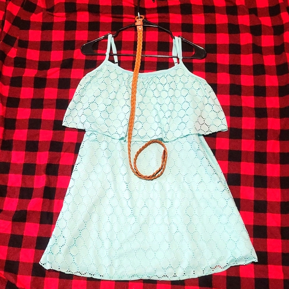 Green/Blue Junior's Dress